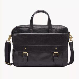 Fossil black leather work bag. Brand new with tags - never worn.